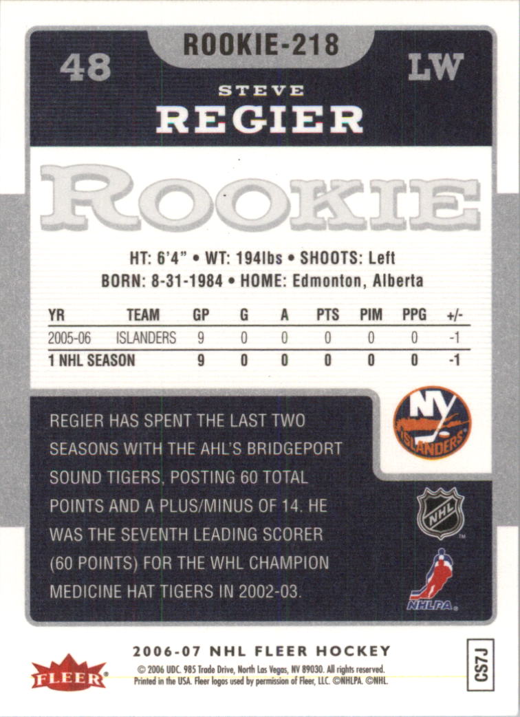 2006-07 Fleer Hockey Card Pick (Base) - Picture 433 of 456