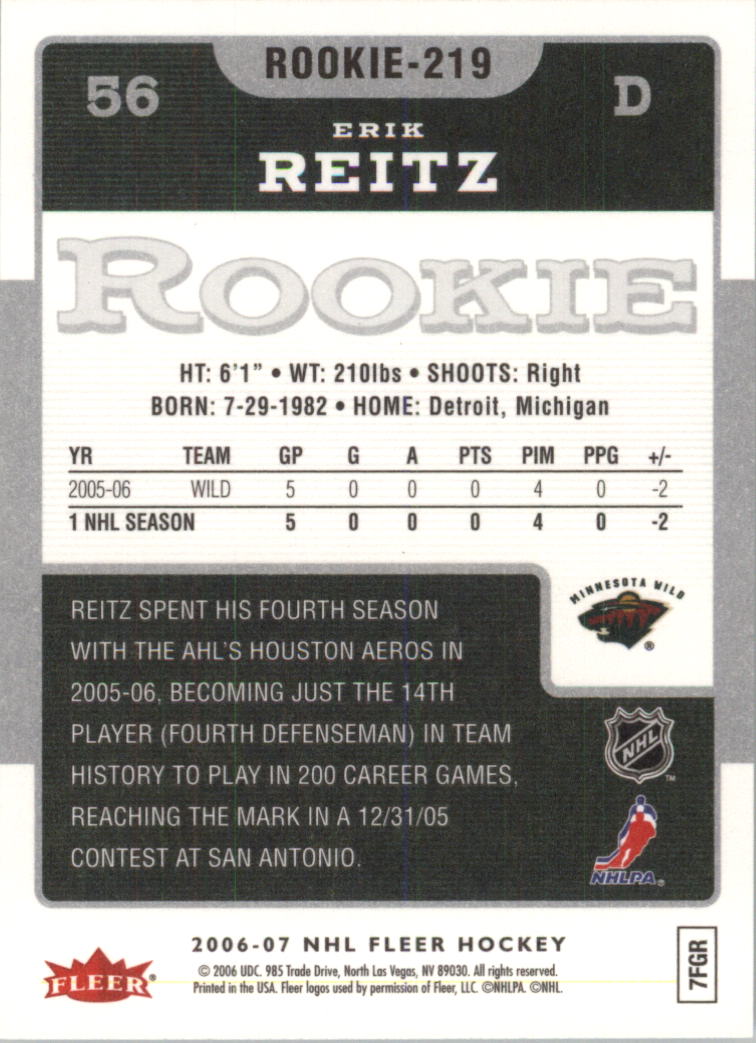 2006-07 Fleer Hockey Card Pick (Base) - Picture 435 of 456