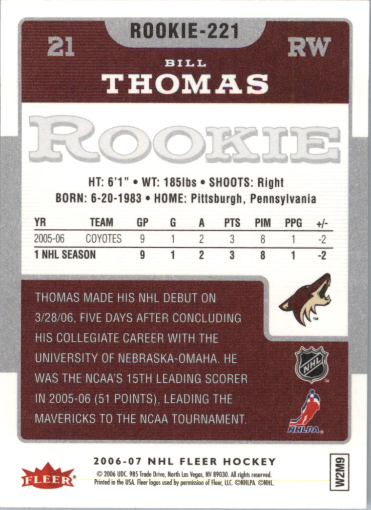 2006-07 Fleer Hockey Card Pick (Base) - Picture 439 of 456