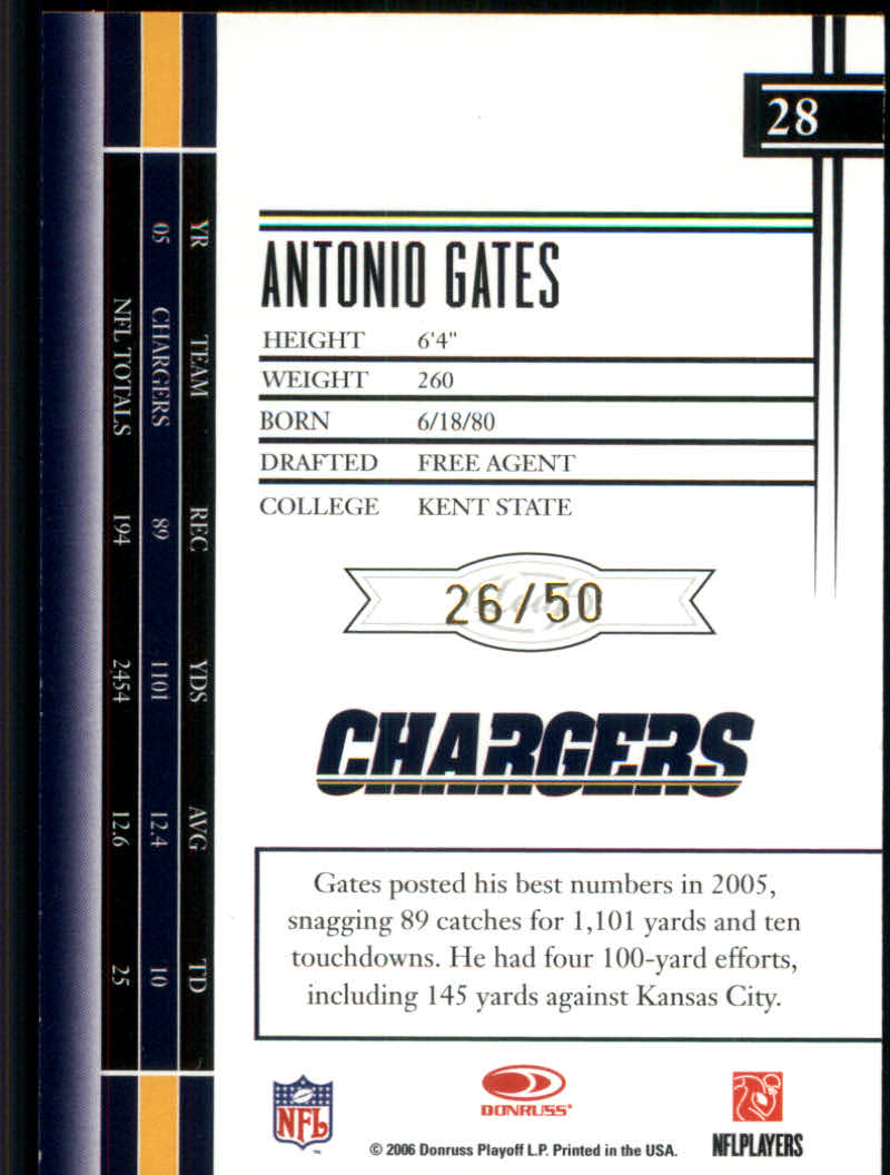 2006 Leaf Limited Football "Spotlight" Parallel Cards - Bild 3 von 7