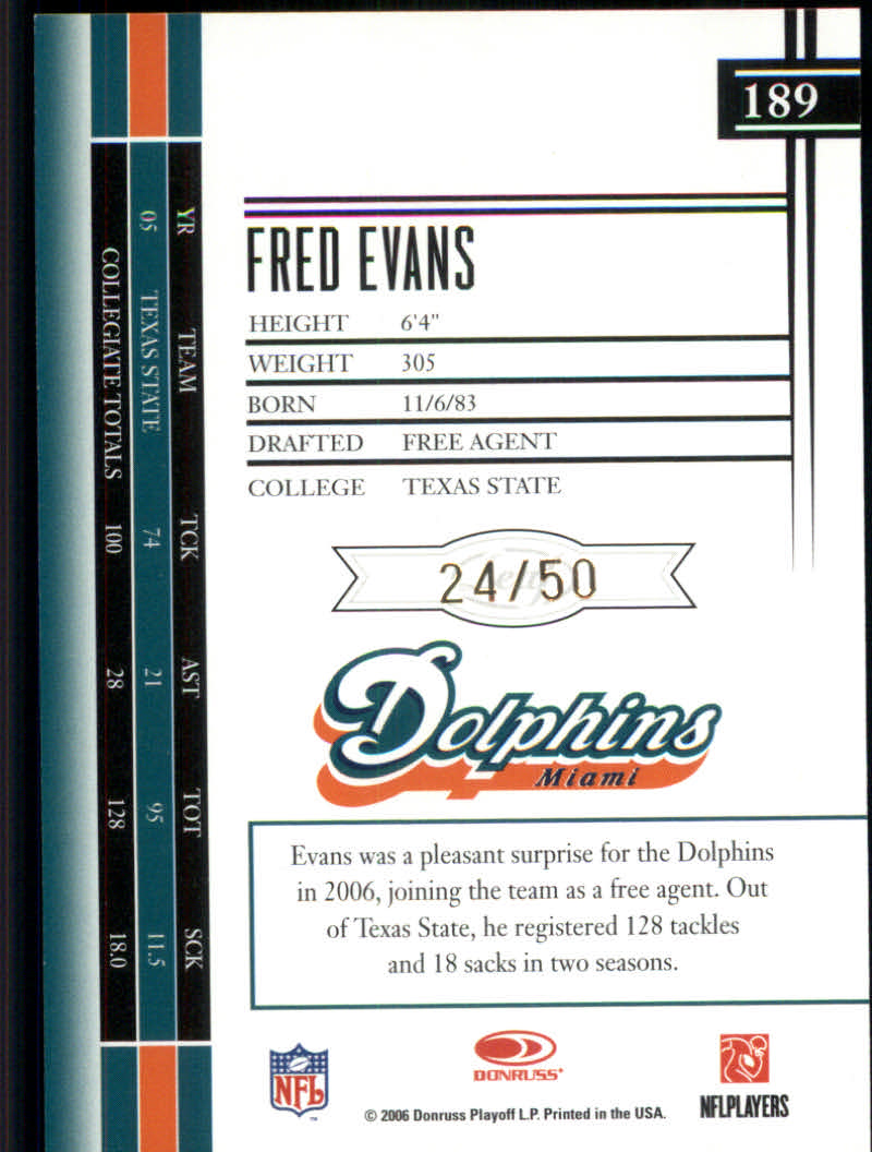 2006 Leaf Limited Football "Spotlight" Parallel Cards - Bild 5 von 7