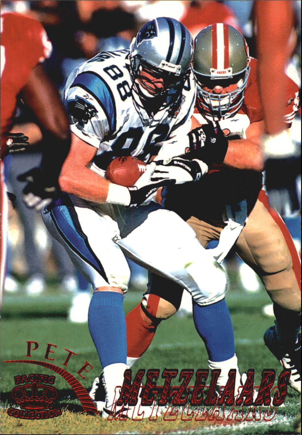 1996 Pacific Gridiron Red #16 Pete Metzelaars - . Oversized. - NM-MT