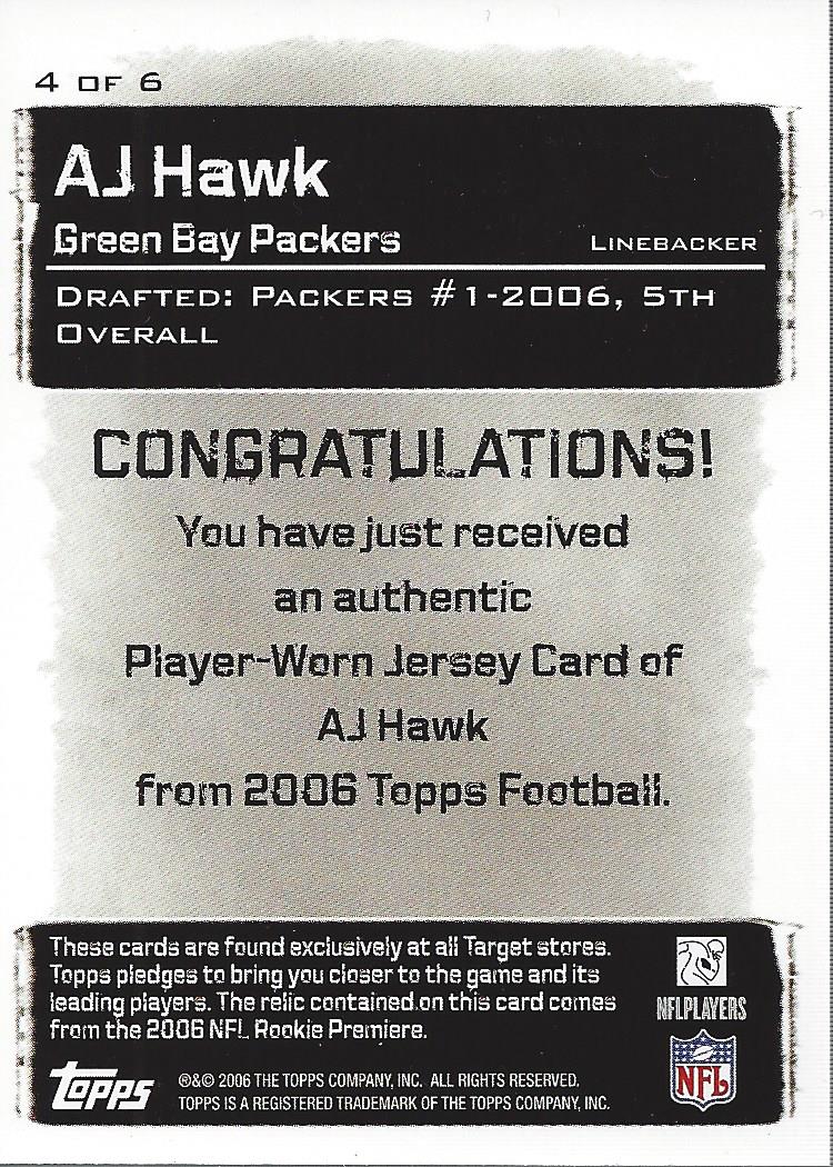 2006 Topps Football Card Pick (Inserts)