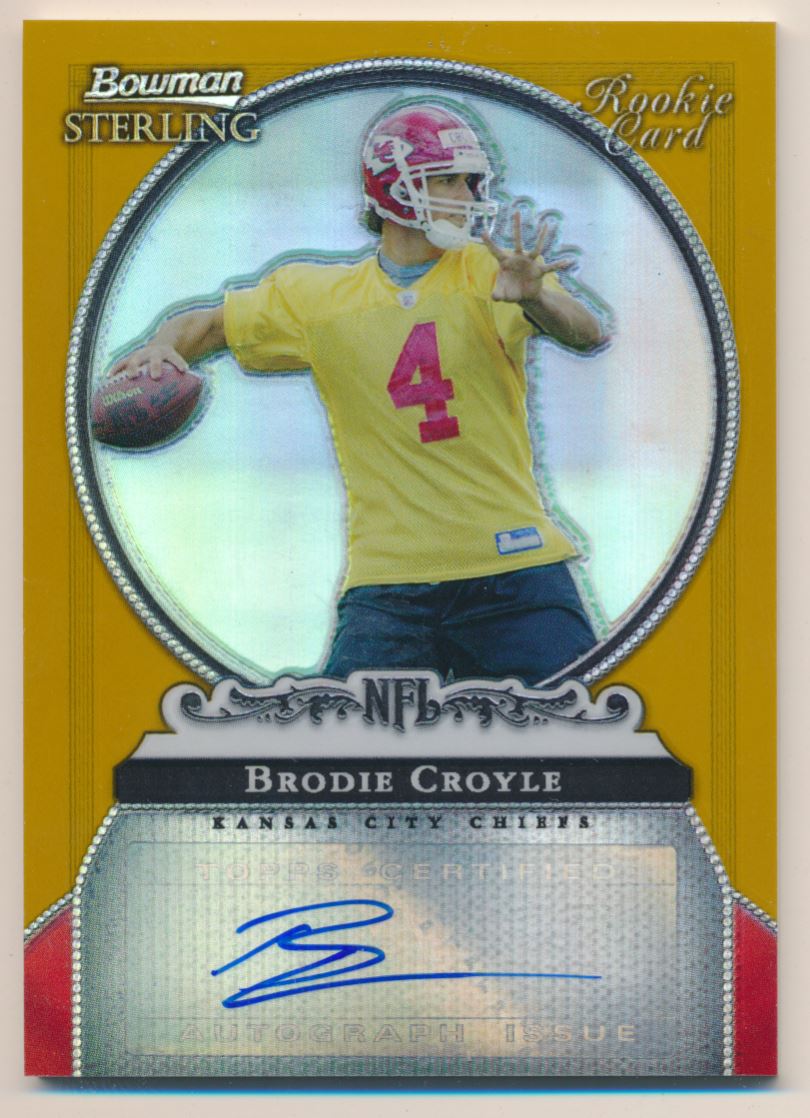 2006 Bowman Sterling Gold Rookie Autographs BCR Brodie Croyle 900