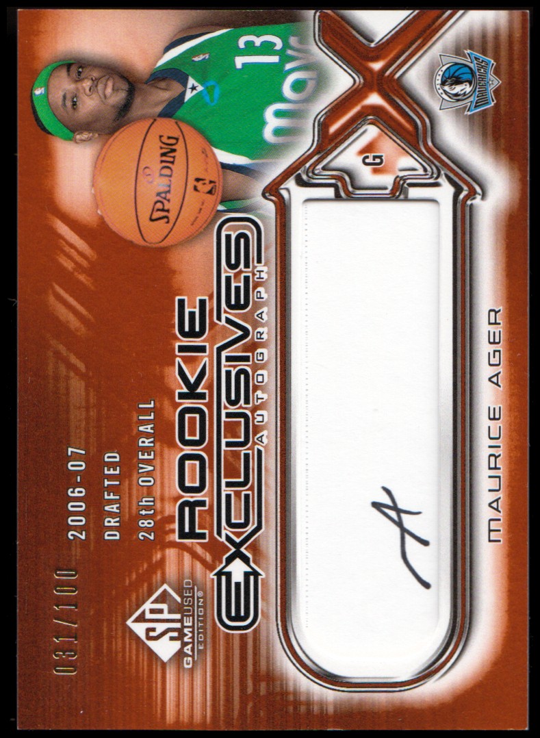 2006-07 SP Game Used Rookie Exclusive Autographs #MA Maurice Ager