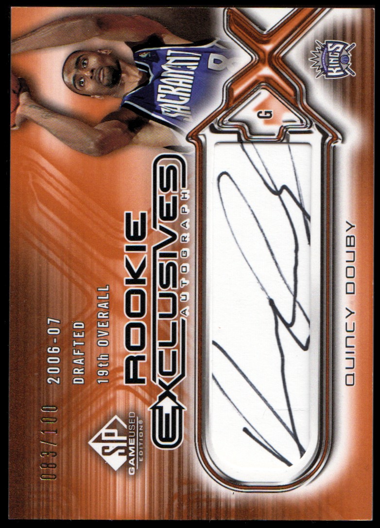 2006-07 SP Game Used Rookie Exclusive Autographs #QD Quincy Douby