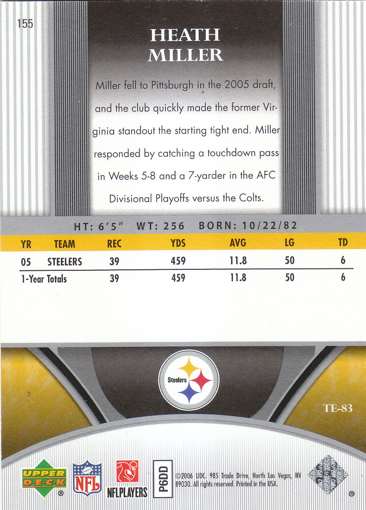 2006 Ultimate Collection (Upper Deck) Football "Main Set" Cards - Bild 27 von 43