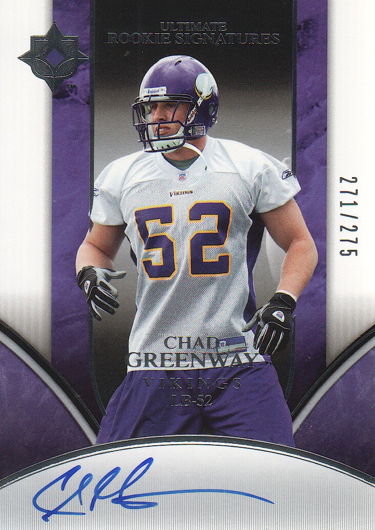 2006 Ultimate Collection #245 Chad Greenway AU/275 RC