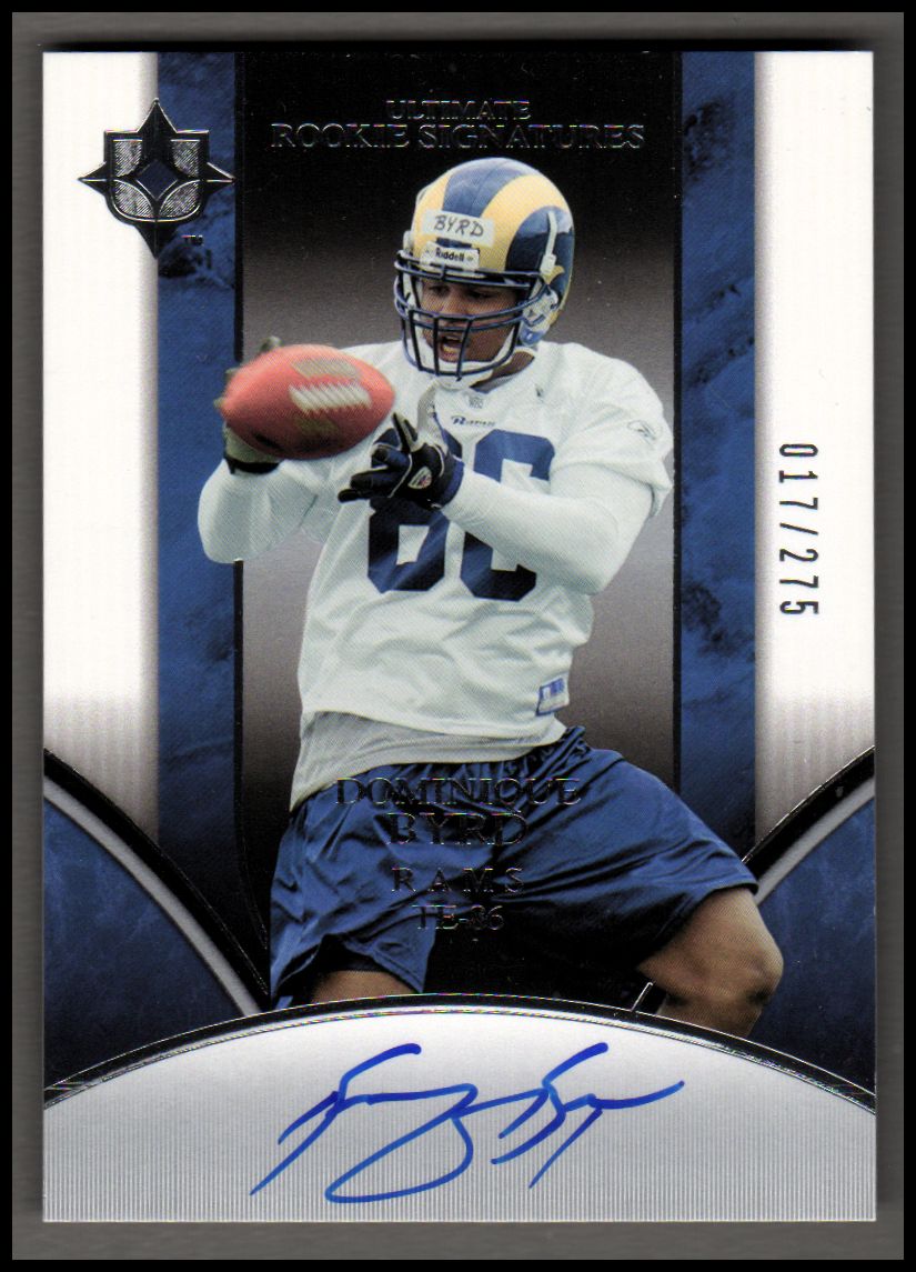 2006 Ultimate Collection #258 Dominique Byrd AU/275 RC