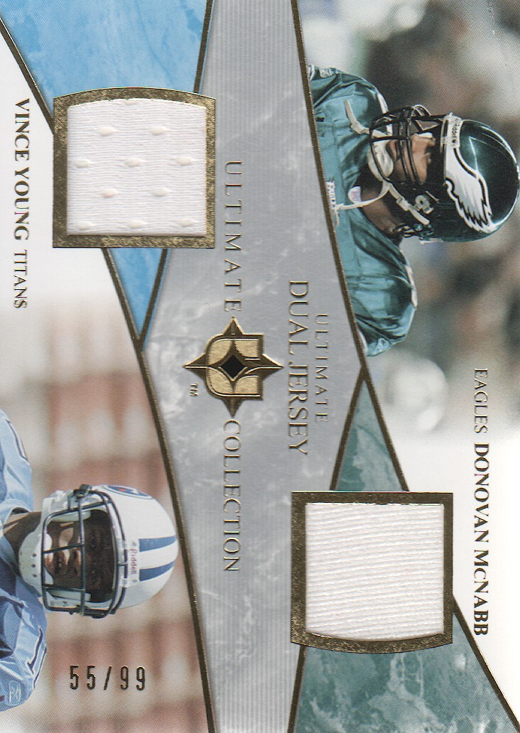 2006 Ultimate Collection Jerseys Dual #UDMY Donovan McNabb/Vince Young