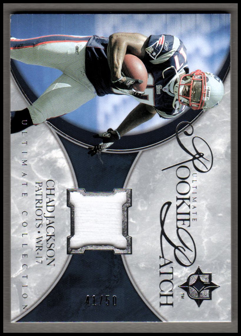 2006 Ultimate Collection Rookie Jerseys Patches Silver #URCJ Chad Jackson