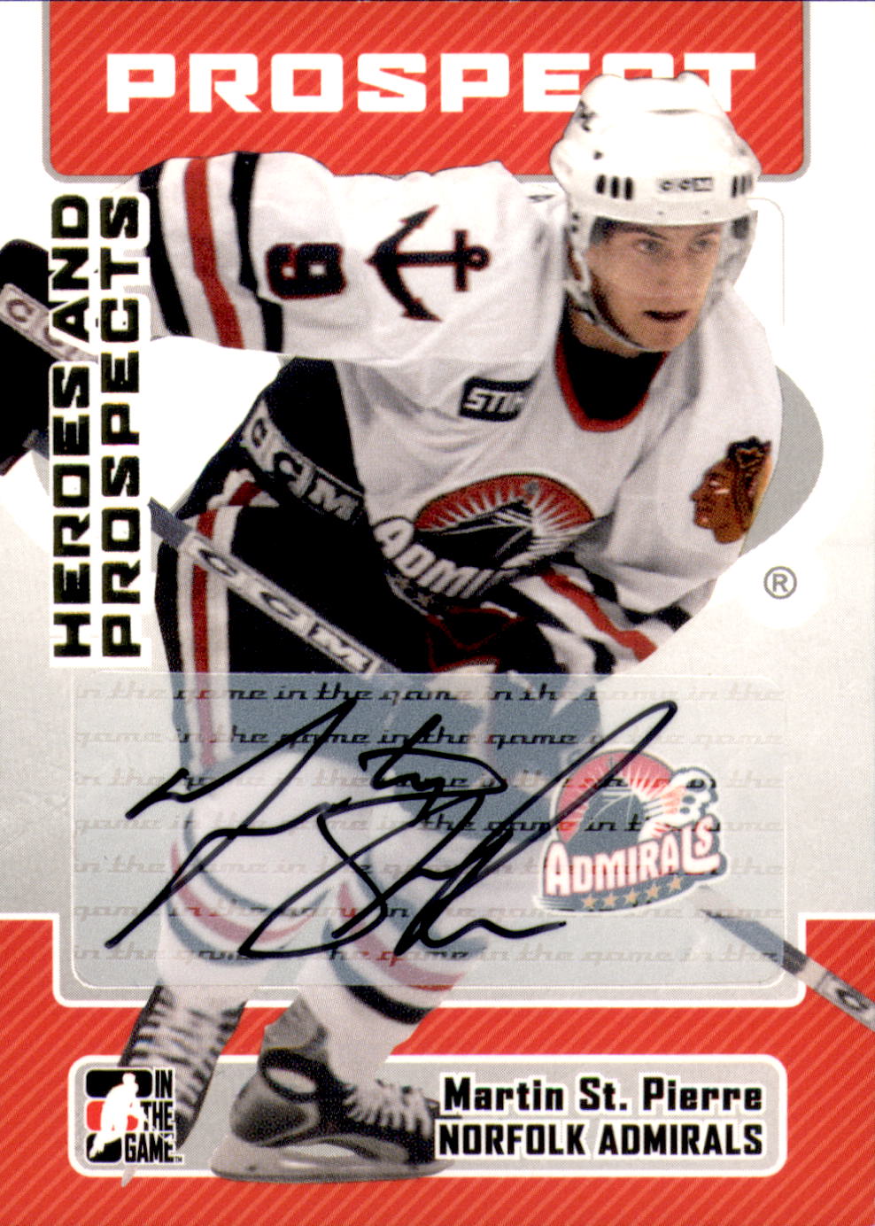 2006-07 ITG Heroes and Prospects Autographs #AMST Martin St. Pierre
