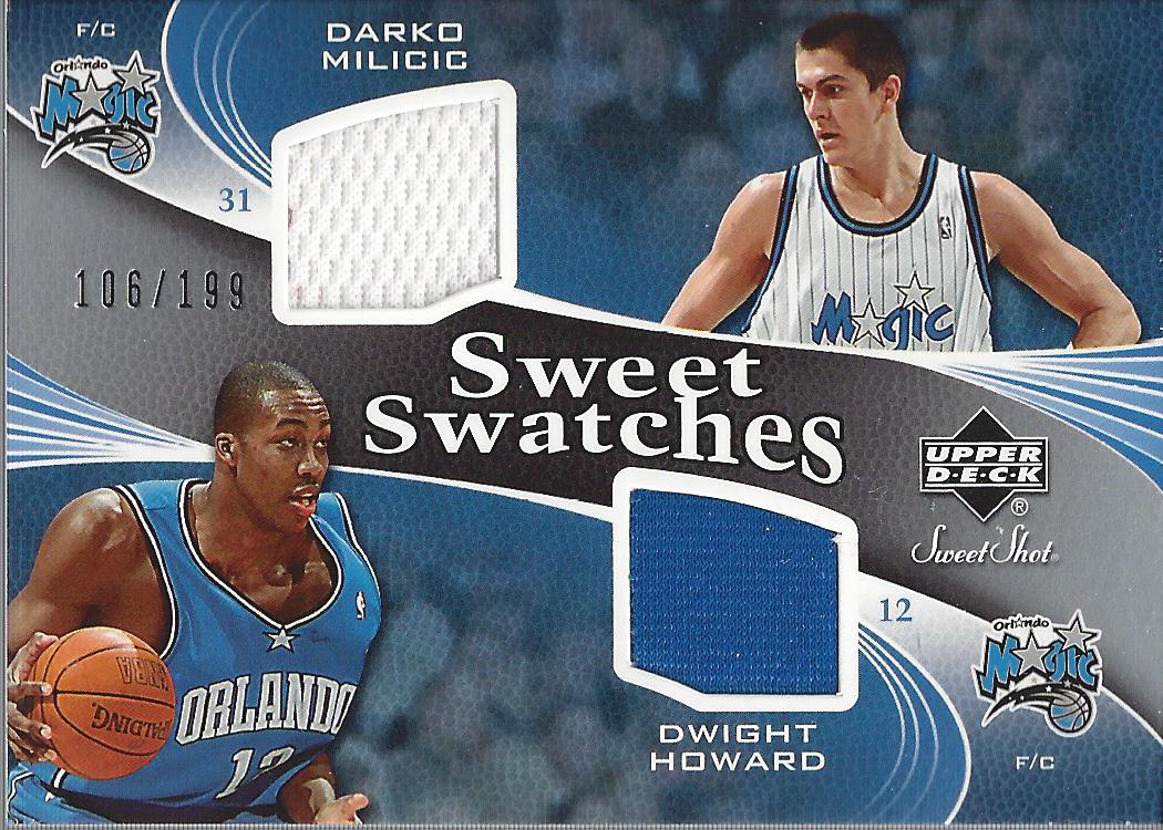 2006 07 Sweet Shot Swatches Dual MH Darko Milicic Dwight Howard Dual Jersey 199 NM MT