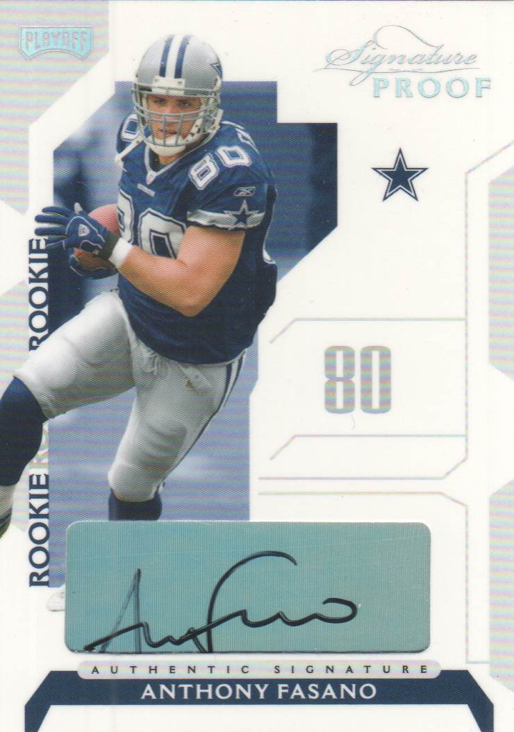 2006 Playoff NFL Playoffs Signature Proofs Silver #101 Anthony Fasano