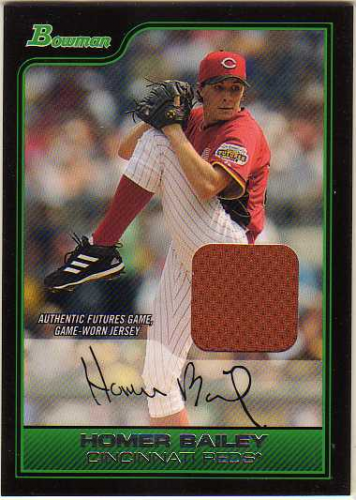 2006 Bowman Draft Future's Game Prospects Relics #37 Homer Bailey Jsy B