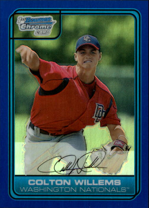 2006 Bowman Chrome Draft Draft Picks Blue Refractors #8 Colton Willems