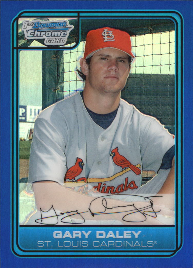 2006 Bowman Chrome Draft Draft Picks Blue Refractors #13 Gary Daley