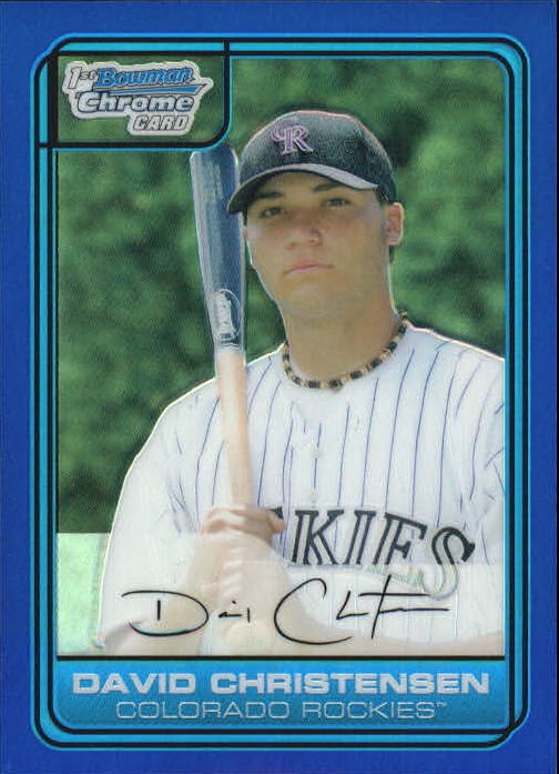 2006 Bowman Chrome Draft Draft Picks Blue Refractors #50 David Christensen