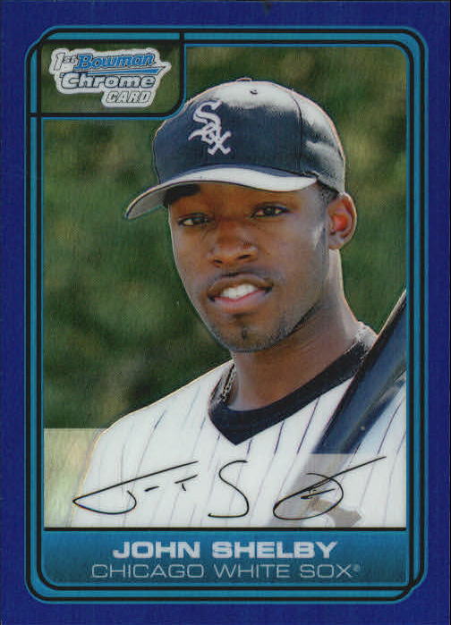 2006 Bowman Chrome Draft Draft Picks Blue Refractors #60 John Shelby