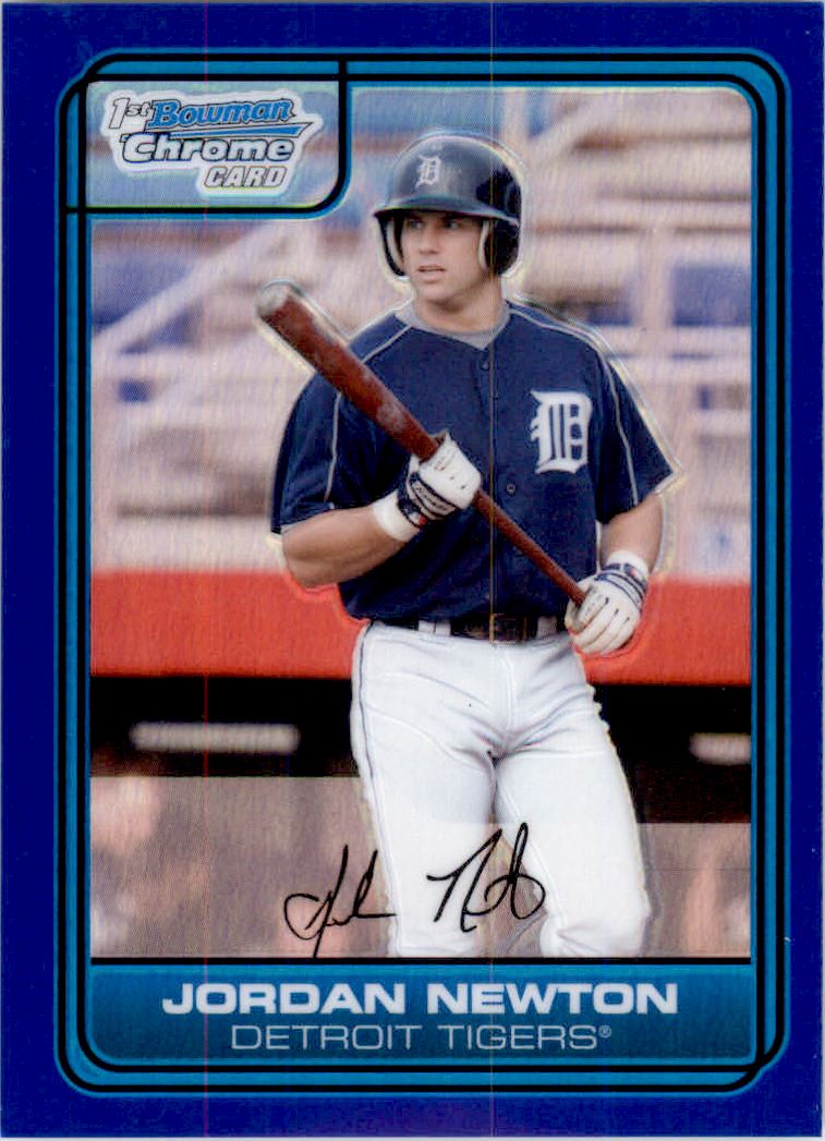2006 Bowman Chrome Draft Draft Picks Blue Refractors #61 Jordan Newton