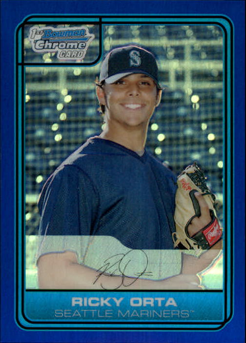 2006 Bowman Chrome Draft Draft Picks Blue Refractors #62 Ricky Orta