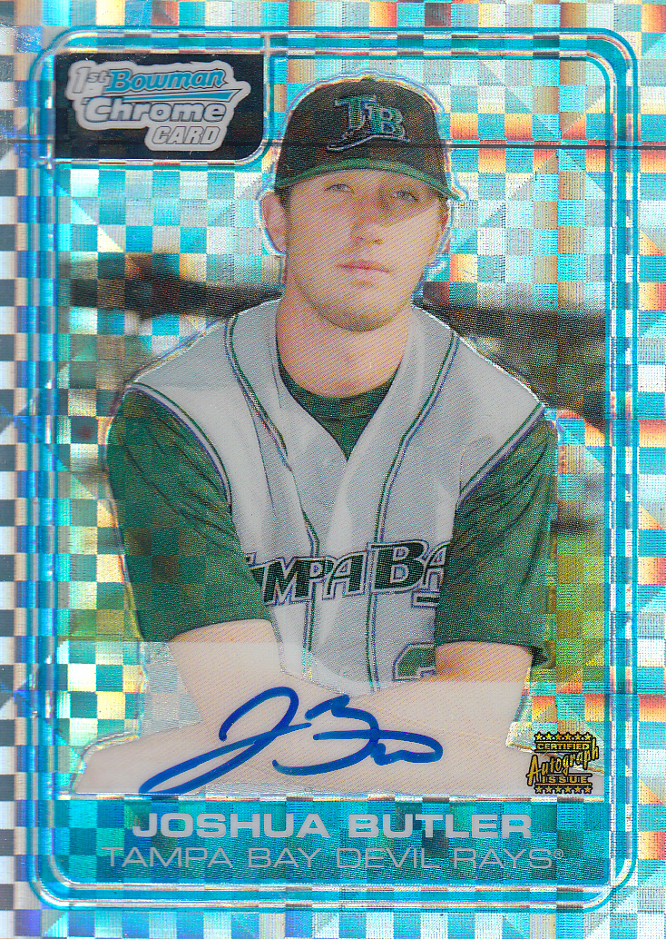2006 Bowman Chrome Draft Draft Picks X-Fractors #75 Joshua Butler AU