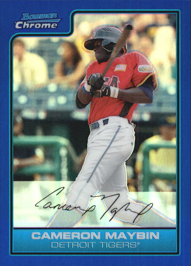 2006 Bowman Chrome Draft Future's Game Prospects Blue Refractors #16 Cameron Maybin