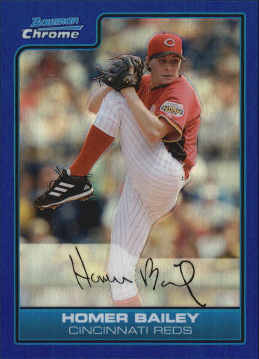 2006 Bowman Chrome Draft Future's Game Prospects Blue Refractors #37 Homer Bailey