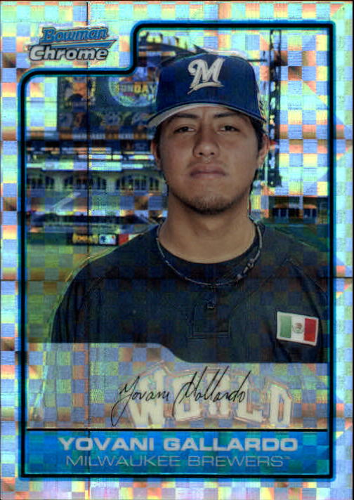 2006 Bowman Chrome Draft Future's Game Prospects X-Fractors #13 Yovani Gallardo