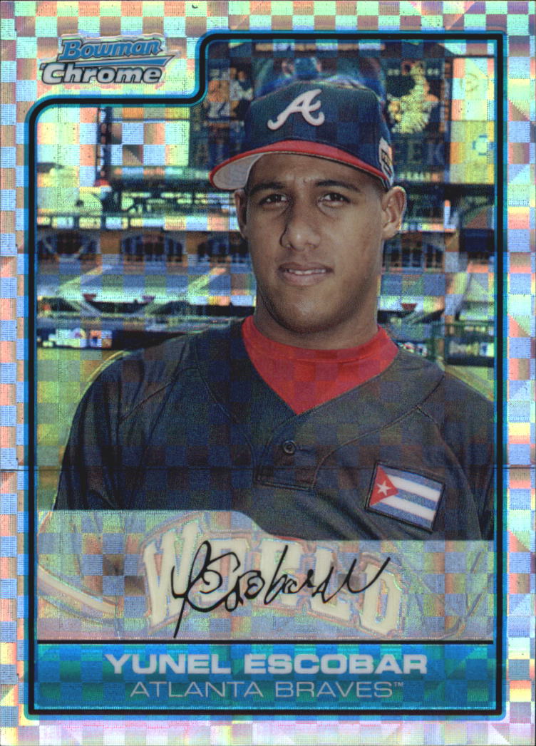 2006 Bowman Chrome Draft Future's Game Prospects X-Fractors #34 Yunel Escobar