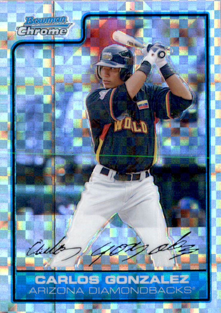 2006 Bowman Chrome Draft Future's Game Prospects X-Fractors #43 Carlos Gonzalez