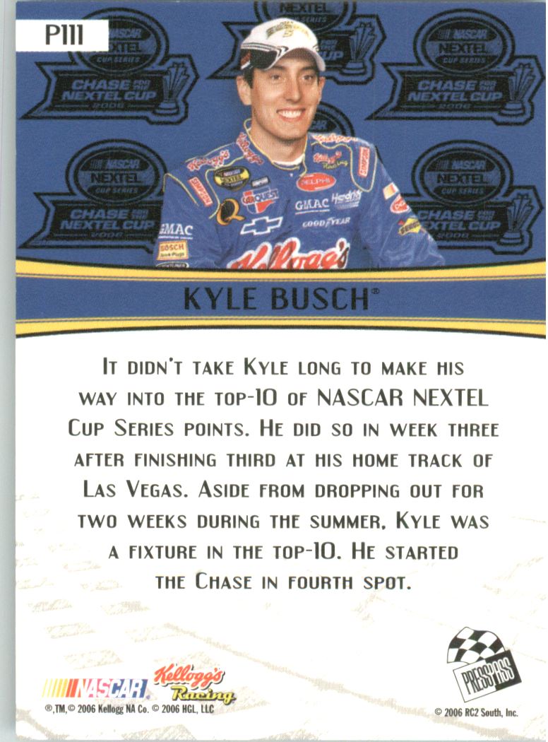 2007 Press Pass Platinum #P111 Kyle Busch TT back image