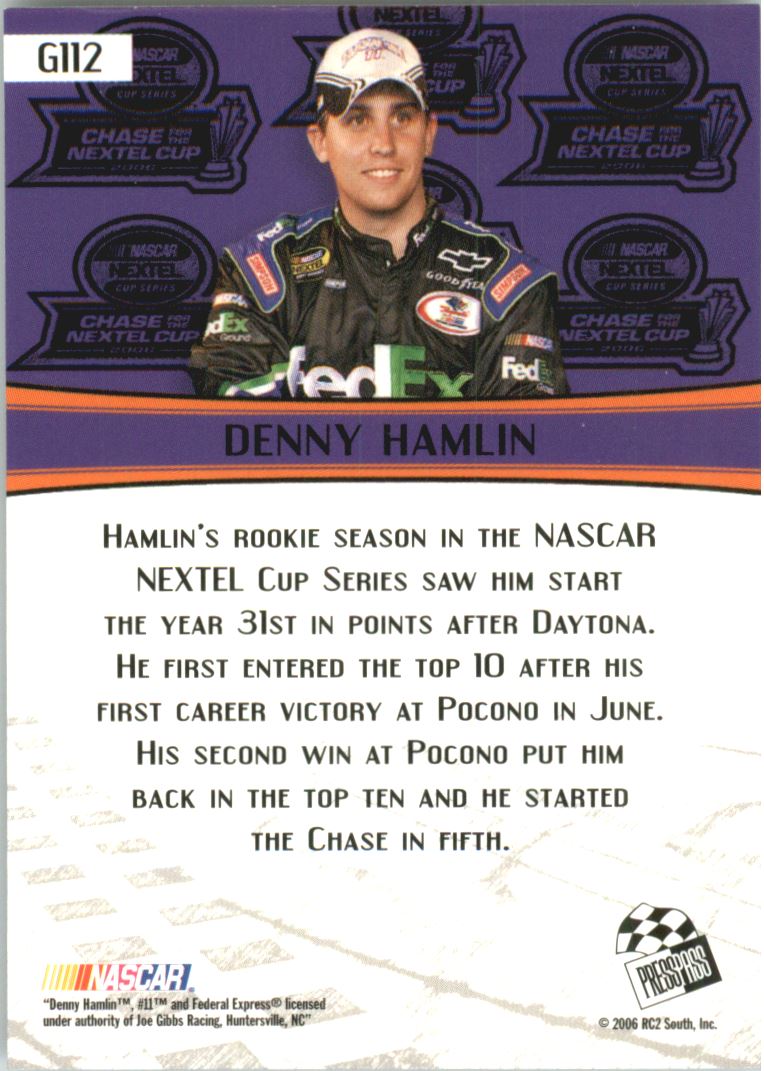2007 Press Pass Gold #G112 Denny Hamlin TT back image