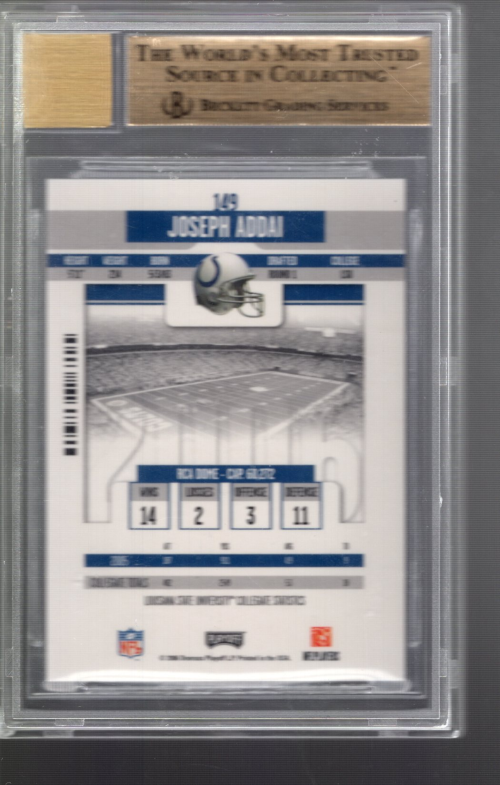 2006 Playoff Contenders #149 Joseph Addai AU RC back image