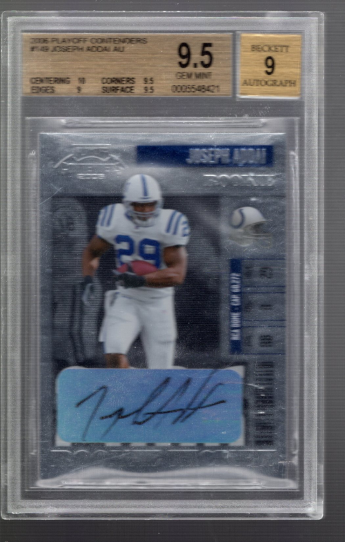 2006 Playoff Contenders #149 Joseph Addai AU RC