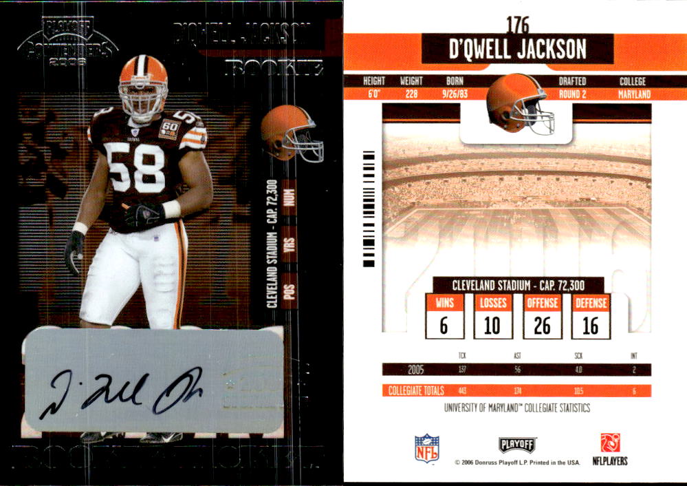 2006 Playoff Contenders #176 D'Qwell Jackson AU RC