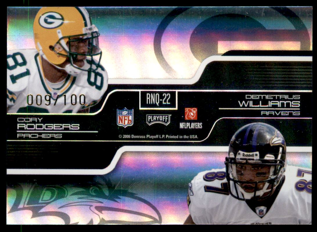 2006 Playoff Contenders Round Numbers Holofoil #22 Michael Robinson/Brad Smith/Cory Rodgers/Demetrius Williams back image