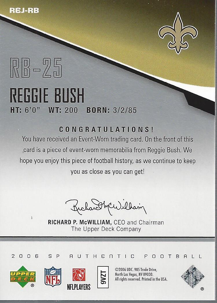 2006 SPx Rookie Autographed Jerseys NFL Logo #187 Reggie Bush 1/1