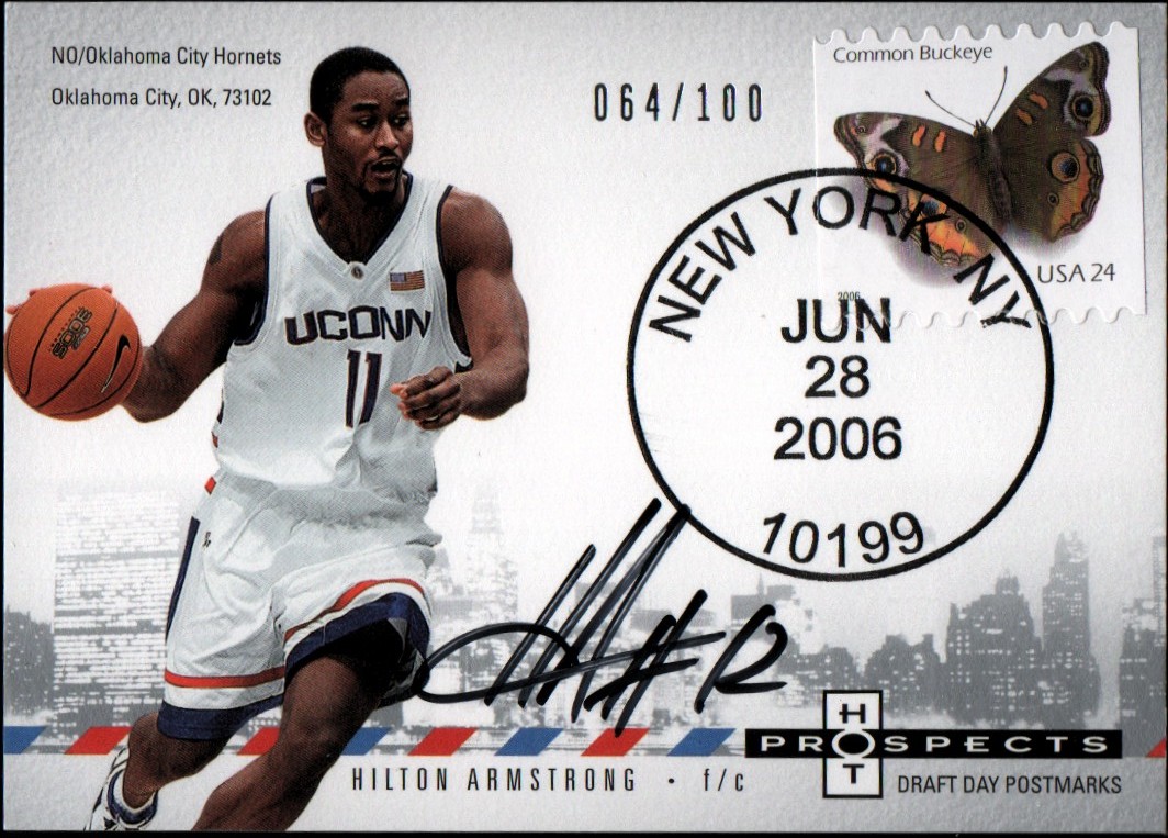 2006-07 Fleer Hot Prospects Draft Day Postmarks Autographs #HA Hilton Armstrong