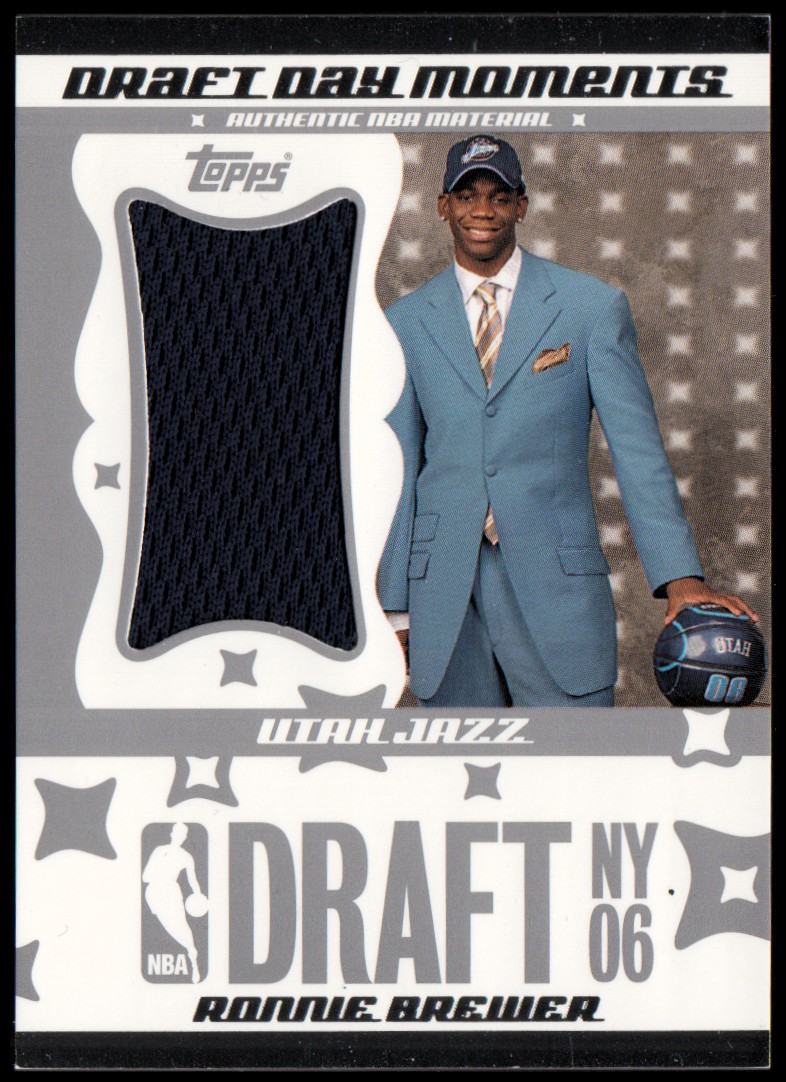 2006-07 Topps Big Game Draft Day Moments Jerseys Jumbo #RB Ronnie Brewer