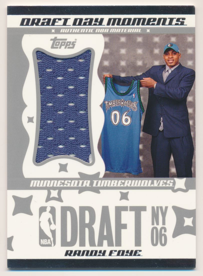 2006-07 Topps Big Game Draft Day Moments Jerseys Jumbo #RF Randy 