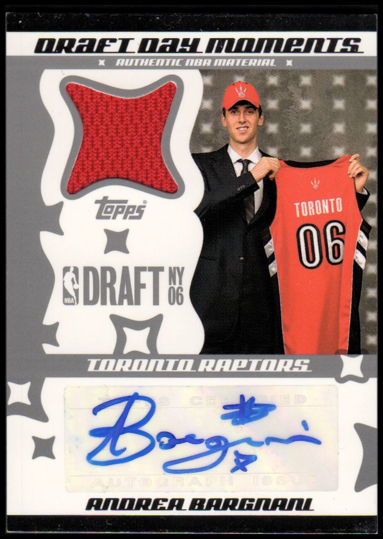2006-07 Topps Big Game Draft Day Moments Jerseys Autographs #AB Andrea Bargnani