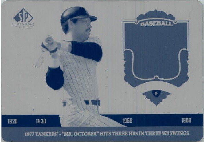2006 SP Legendary Cuts Baseball Chronology Printing Plates Cyan #RJ Reggie Jackson