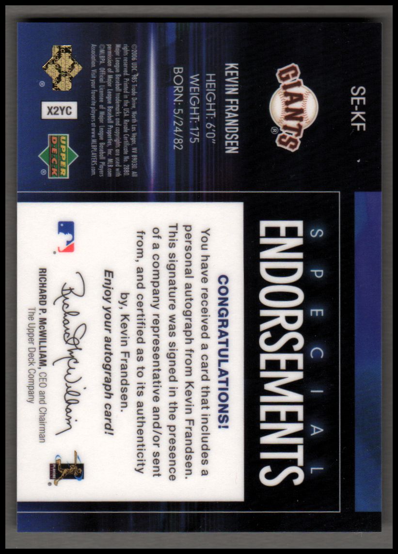 Upper Deck Special 2006 F/X endosos especiales automático tú eliges - Imagen 47 de 73