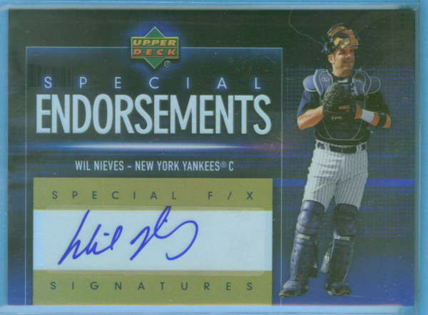 2006 Upper Deck Special F/X Special Endorsements #WN Wil Nieves