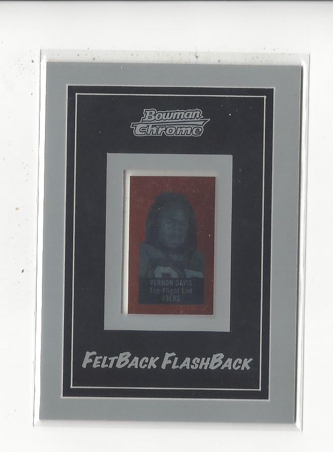 2006 Bowman Chrome Felt Back Flashback #5 Vernon Davis