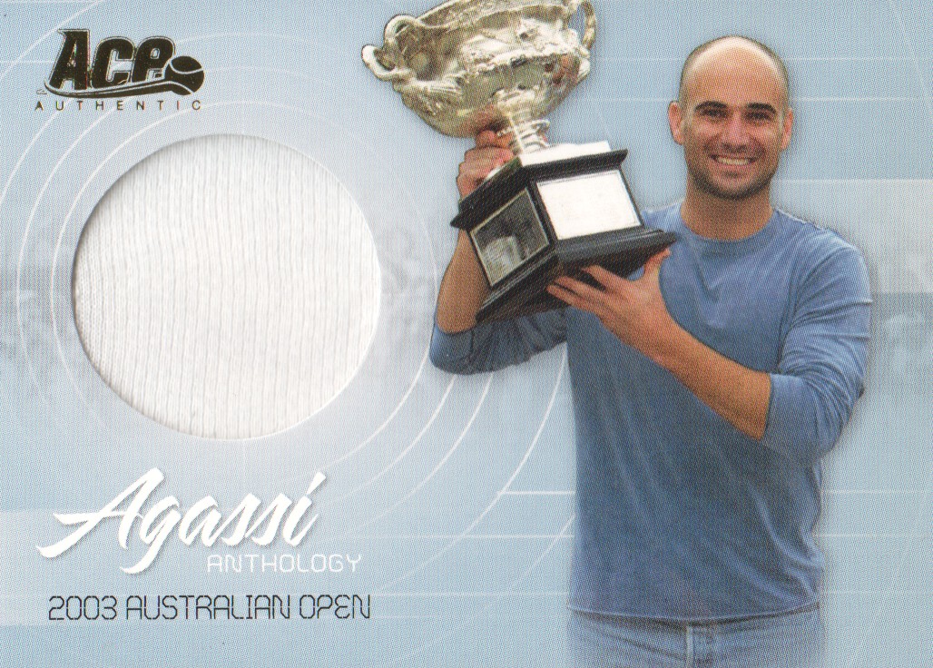 2006 Ace Authentic Grand Slam Agassi Anthology Materials #AG8 Andre Agassi '03 Oz/228 *