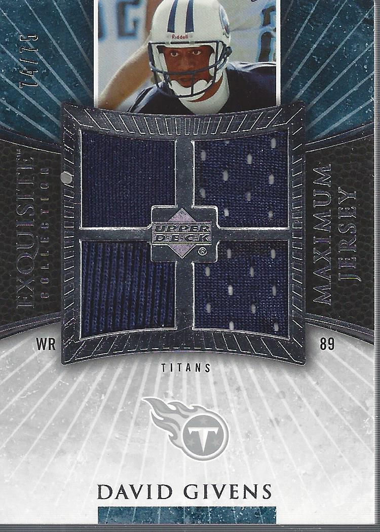 2006 Exquisite Collection Maximum Jersey Silver #XXLDG David Givens