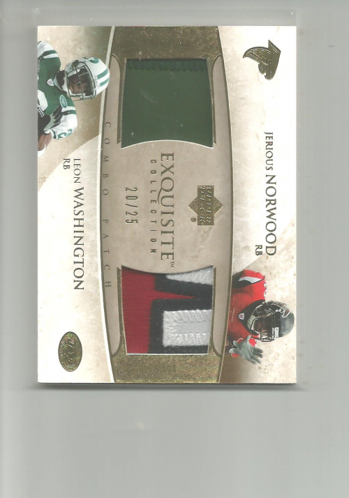 2006 Exquisite Collection Patch Combos #NW Jerious Norwood/Leon Washington