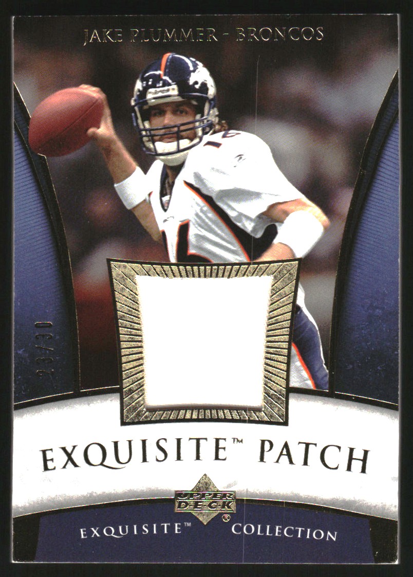 2006 Exquisite Collection Patch Gold #EPPL Jake Plummer